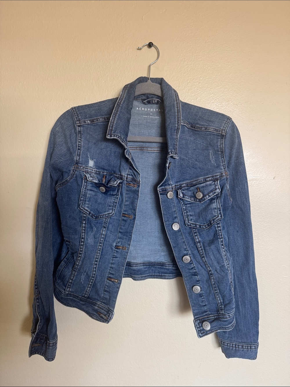 Aeropostale Women's Blue Denim Jacket - Classic Wash